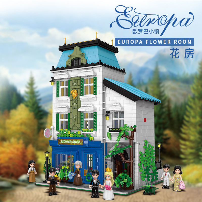 Europa Town: Flower Shop Building Block Set New 3310 PCS (01008)