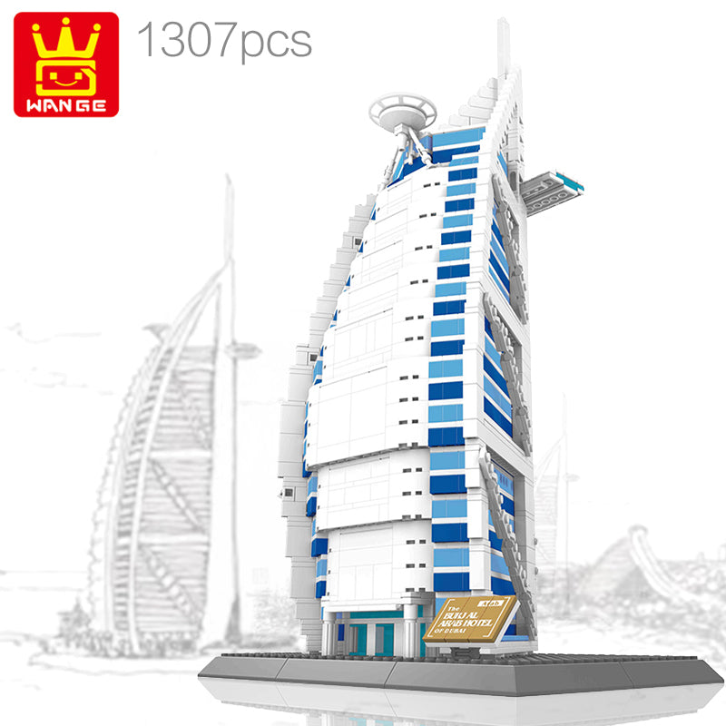 Wange Original Authentic Dubai Burj Al Arab Hotel in Retail Box 1366 pcs # 5220