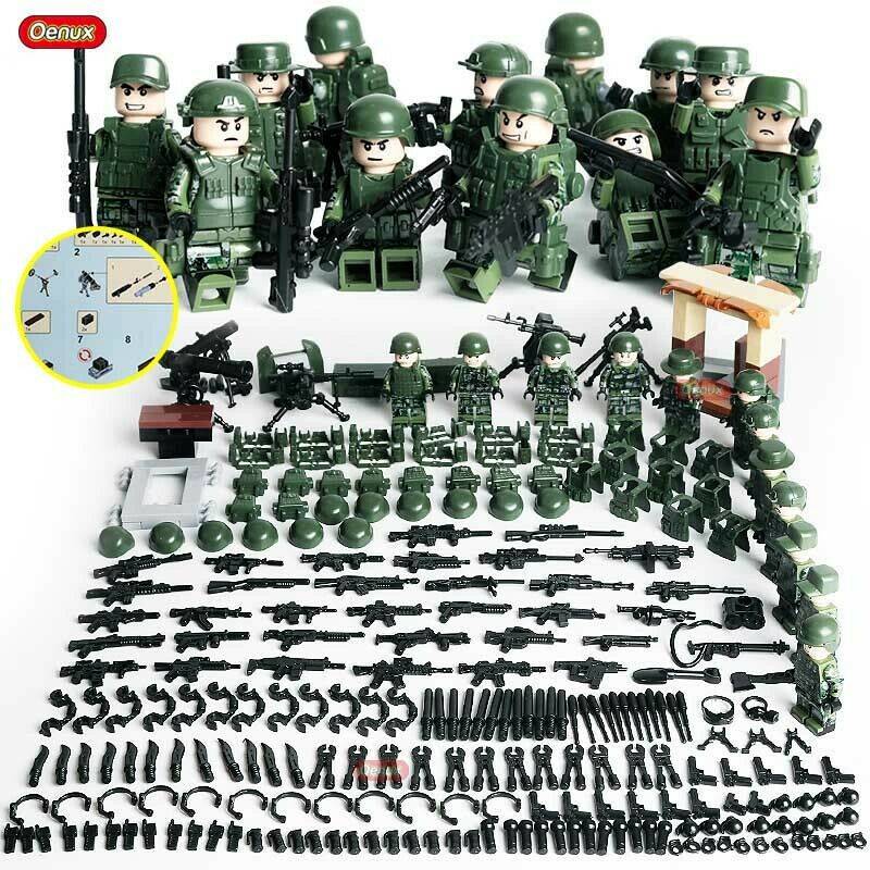 WWII Camouflage Army Set 12pc Action Figures (109)