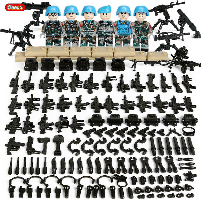 UN Peacekeepers Set 6pc Action Figures  W/Tons of Weapons  (13002)