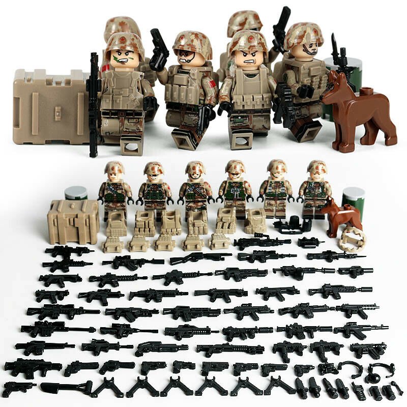 Modern  Army Set 6pc W/Canine  Set 6pc Action Figures  (5964)