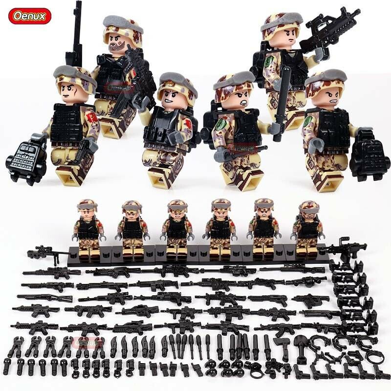 Modern Camouflage Army Set 6pc Action Figures (OX107)