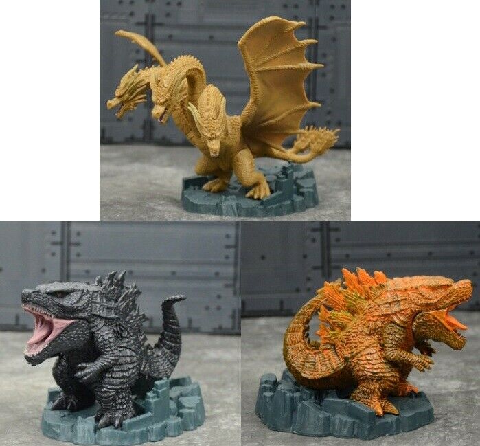 Godzilla Movie King of the Monster Action Figures Set 3 pcs  US Seller Free Ship