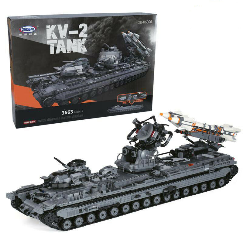 The KV-2 Tank Building Blocks New in Box 3663 PCS (06006)