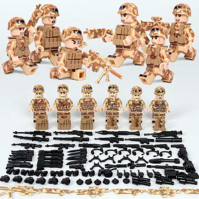 Modern Camouflage Army Set 6pc Action Figures  (8005)