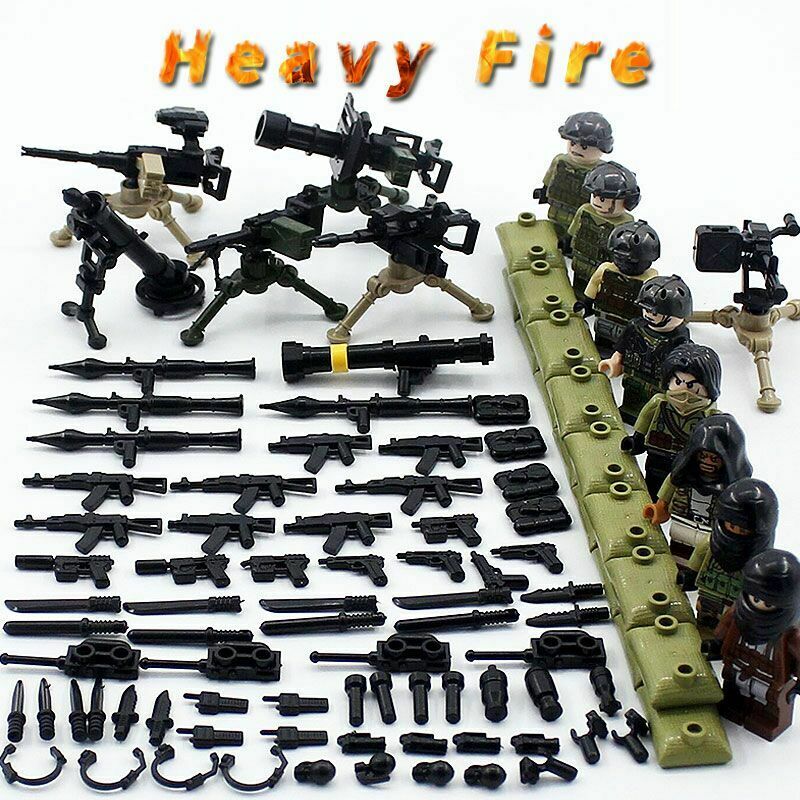 Modern Middle East Conflict Heavy Fire Suppression 8 pcs Action Figures (K107)