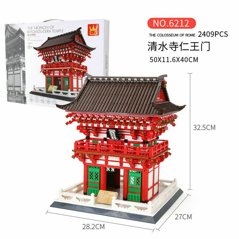 Original Authentic The Niomon of Kiyomizu-Dera Temple Block Set 2409 pcs #6212