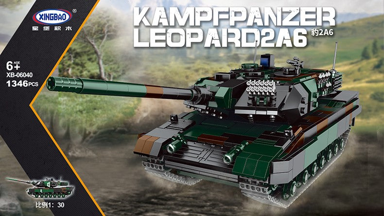 Kampfpanzer Leopard 2A6 Tank Building Bricks 1346pcs (06040)